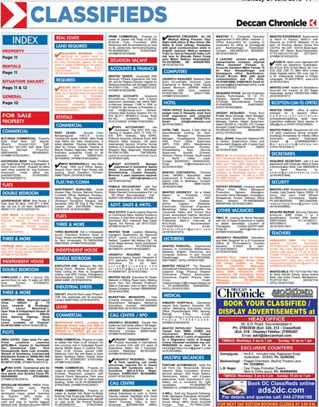 deccan chronicle classified ads