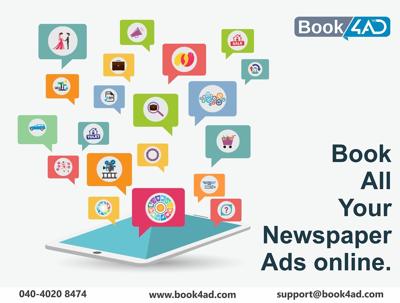 Book4ad: Newspaper Advertising Online Reservations at Very Low Rates