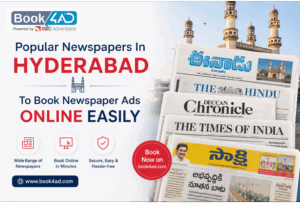 Popular Newspapers In Hyderabad To book Newspaper Ads Online easily