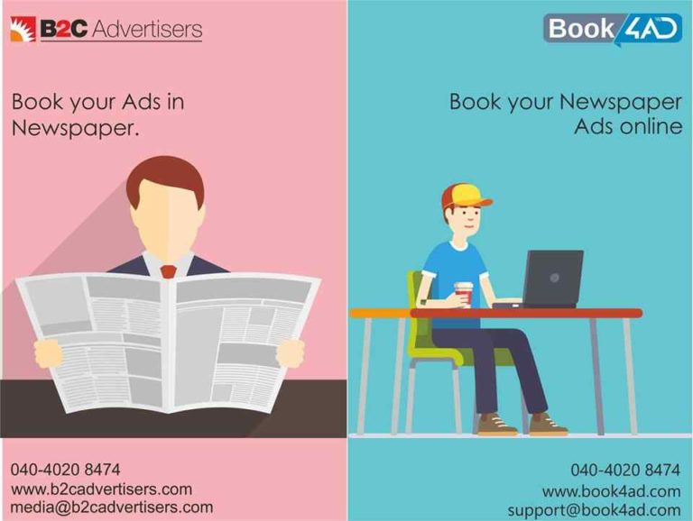 TOP ONLINE NEWSPAPER AD BOOKING AGENCY – BOOK4AD