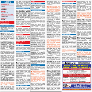Deccan Chronicle Classifieds
